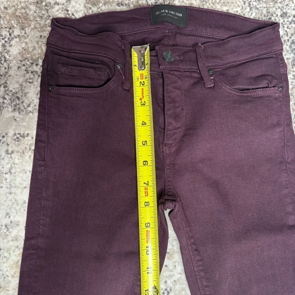Black Orchid Dark Purple / Plum Noah Ankle Skinny Jeans Size 24